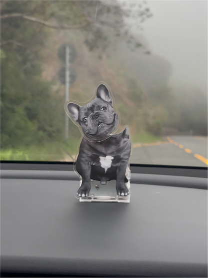 The Perfect Gift for Pet Lovers: Personalized Motion Car Dash Decor With Your Pet Photos.
