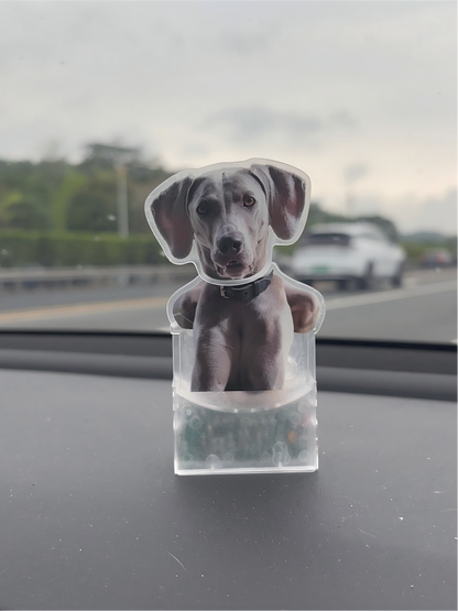 The Perfect Gift for Pet Lovers: Personalized Motion Car Dash Decor With Your Pet Photos.